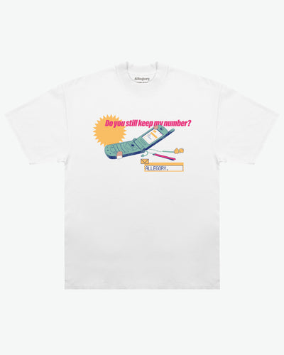 Do You Still Keep My Number Tee / Slice of Life / White