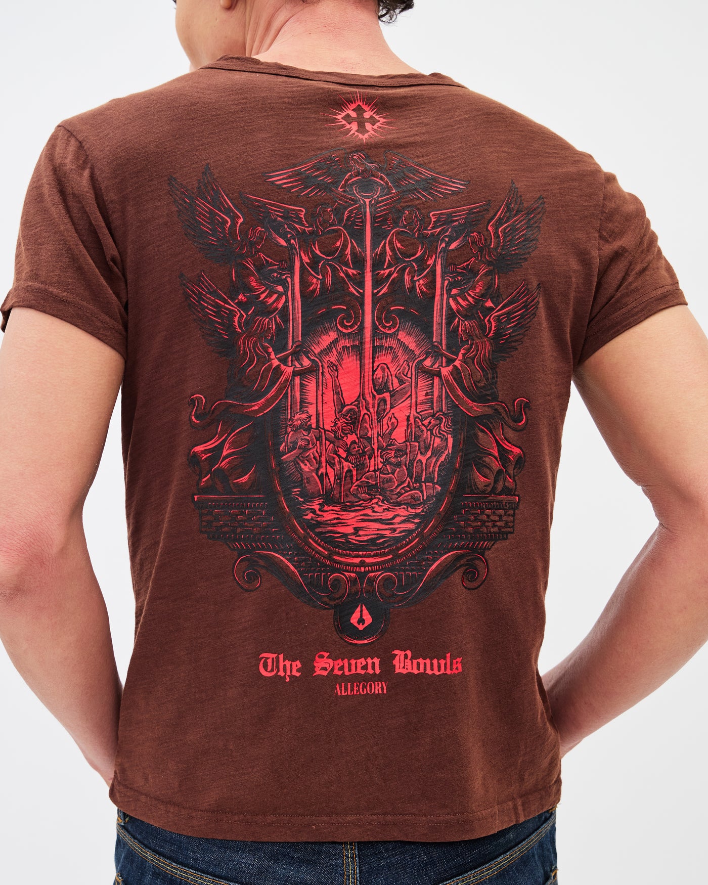 Seven Bowls Heritage Tee / Washed Coffee