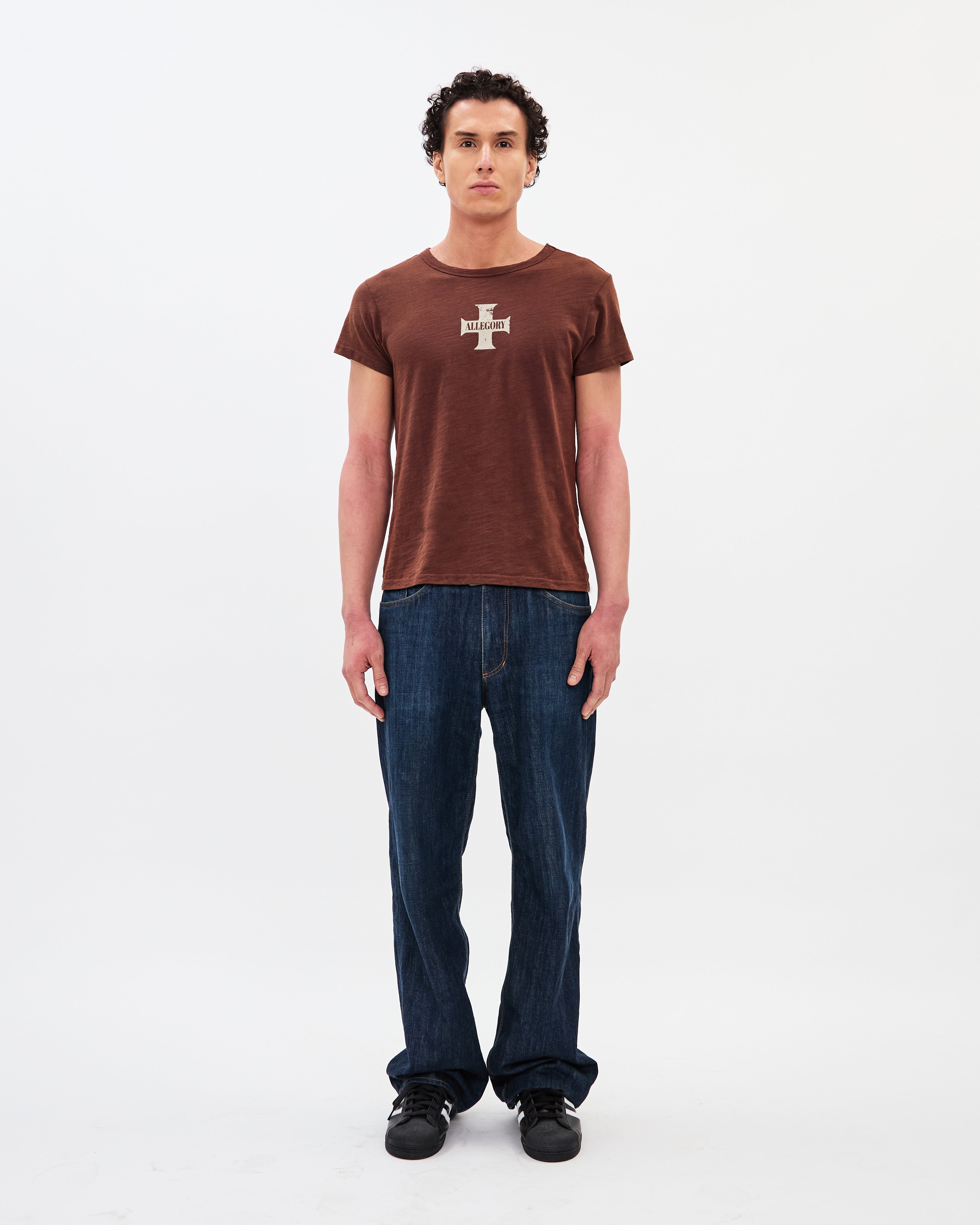 The Cross Classic Tee / Washed Coffee-3