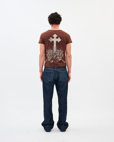 The Cross Heritage Tee / Washed Coffee