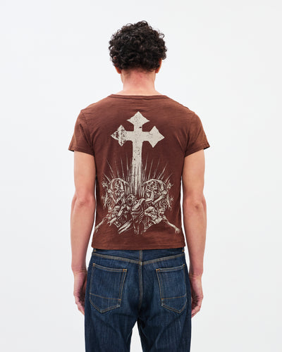 The Cross Heritage Tee / Washed Coffee