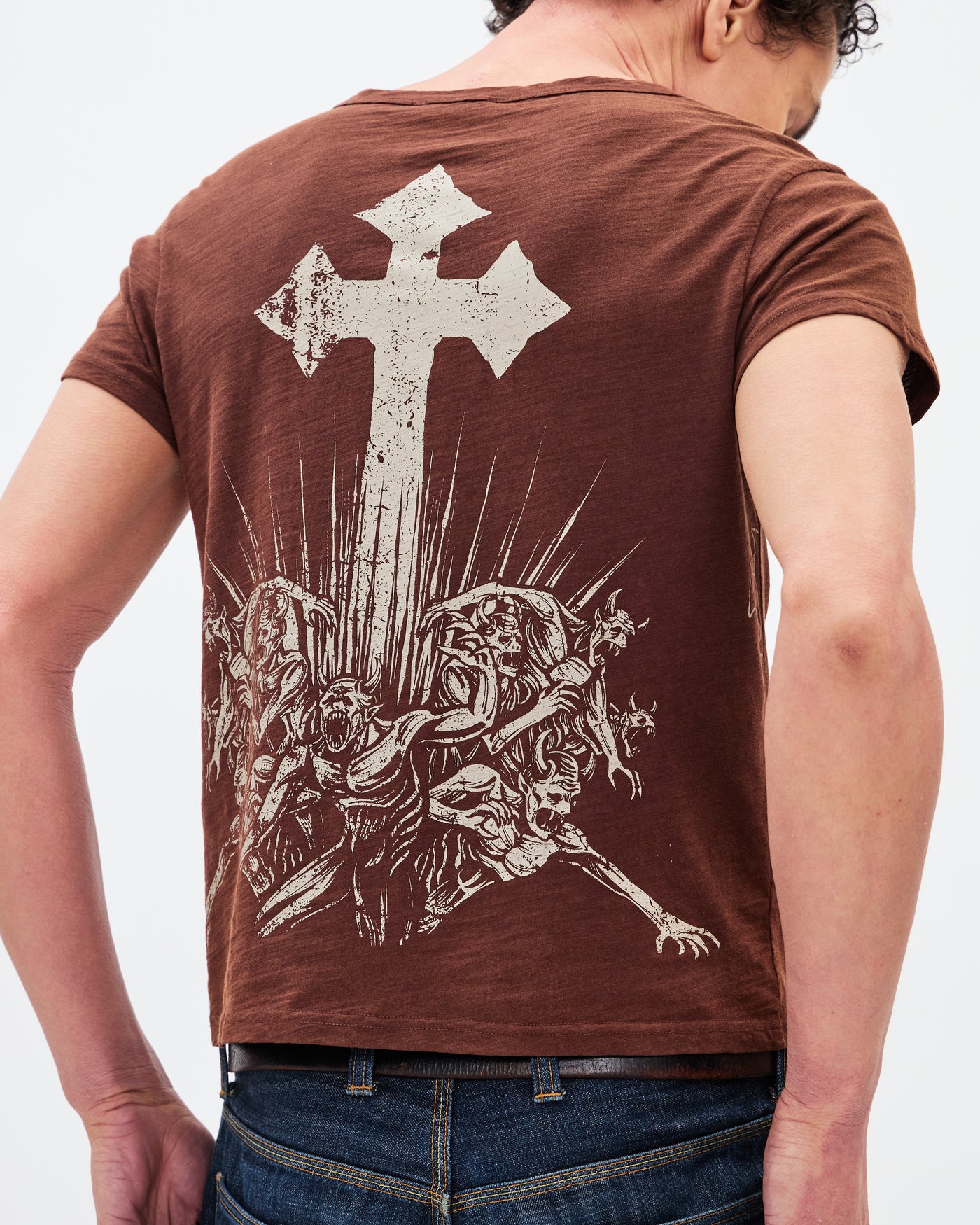 The Cross Heritage Tee / Washed Coffee