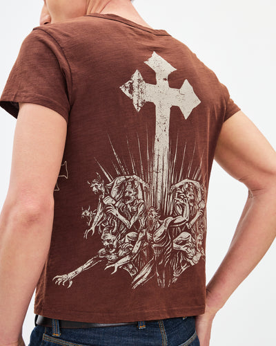 The Cross Heritage Tee / Washed Coffee
