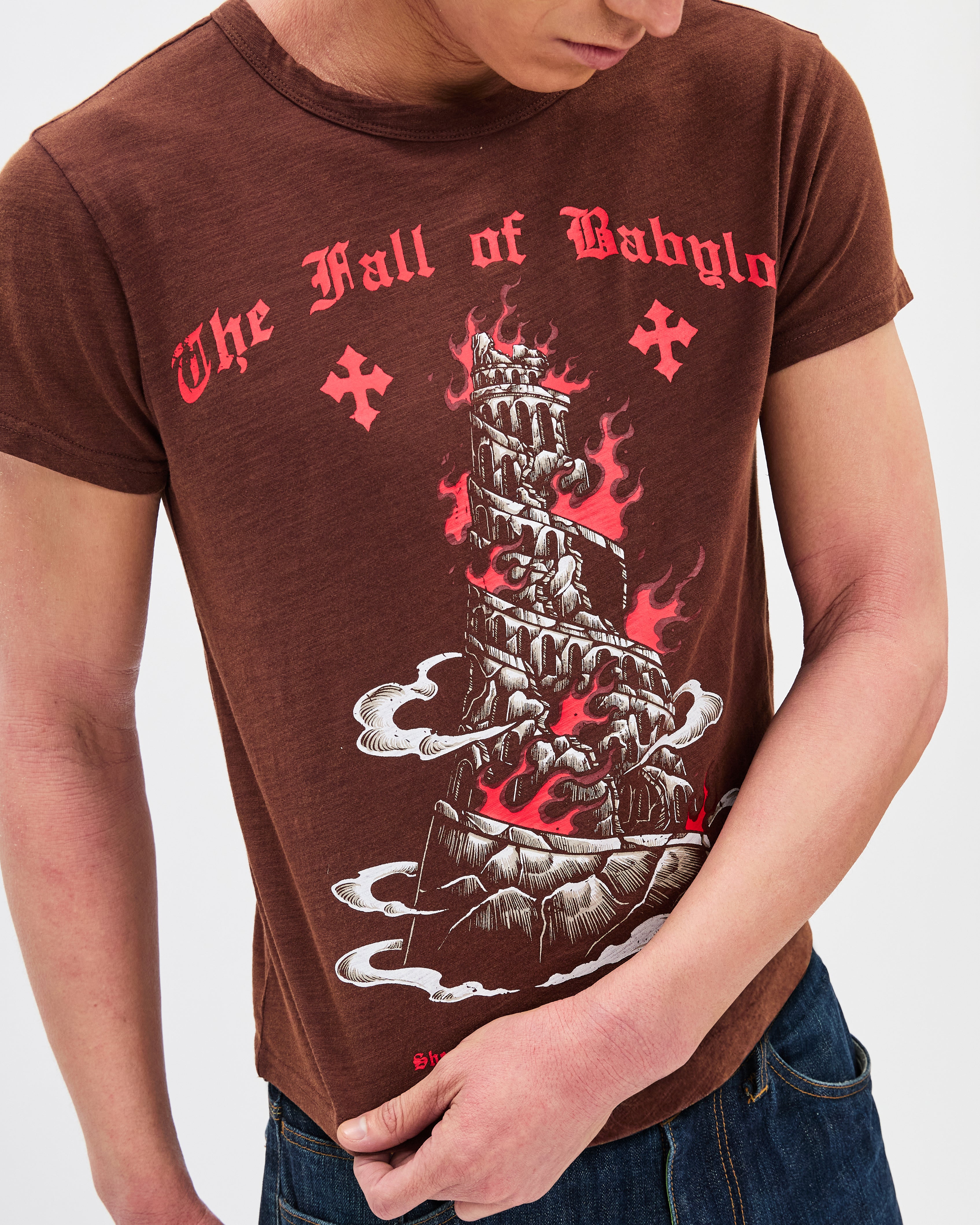Fall of Babylon Classic Tee / Washed Coffee-9