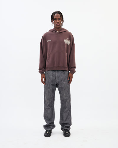 Saved by Grace Hoodie / Washed Brown