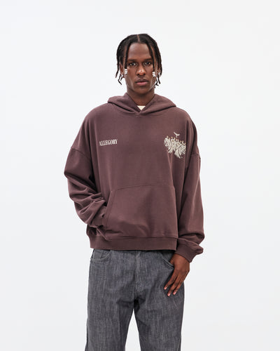 Saved by Grace Hoodie / Washed Brown
