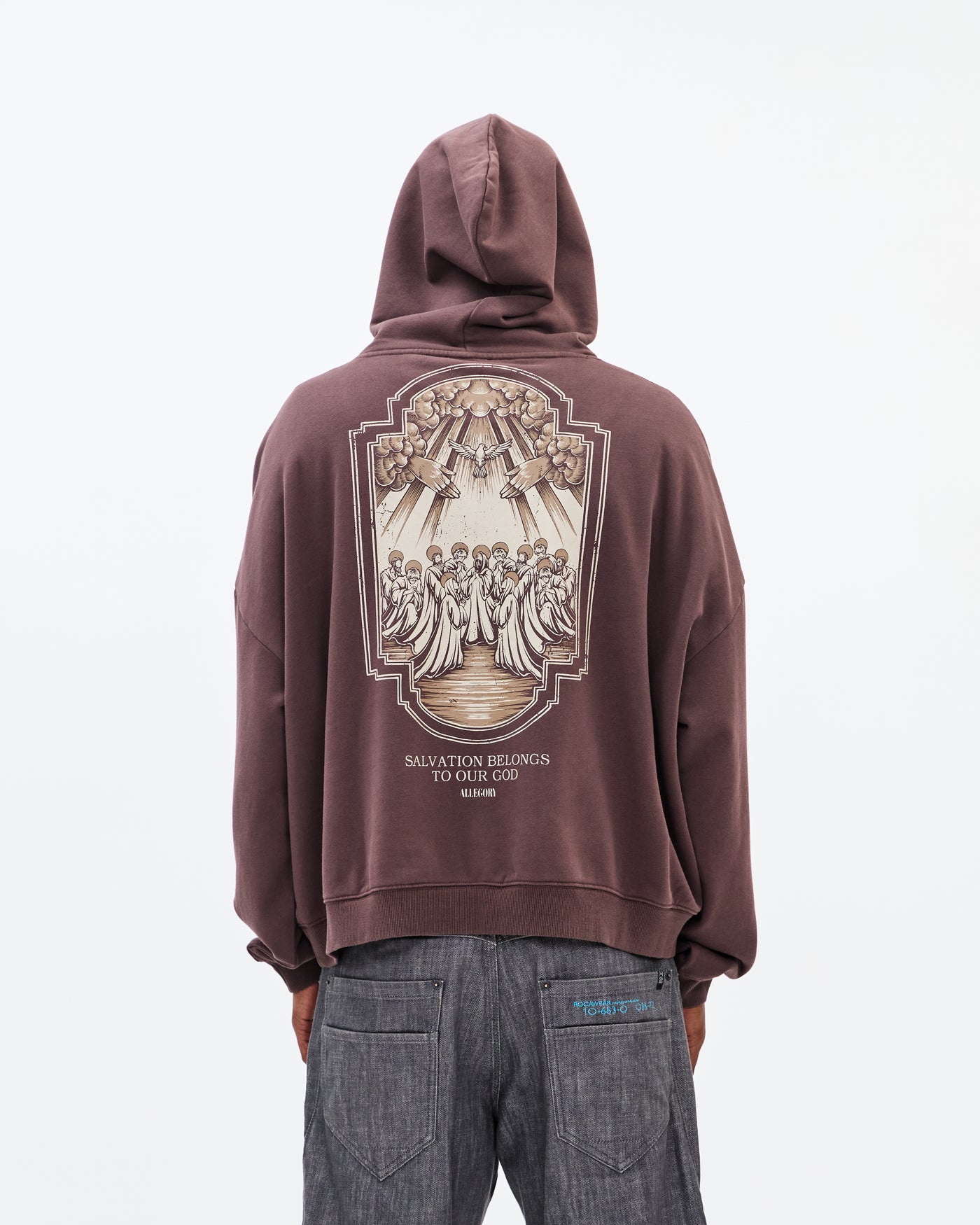 Saved by Grace Hoodie / Washed Brown