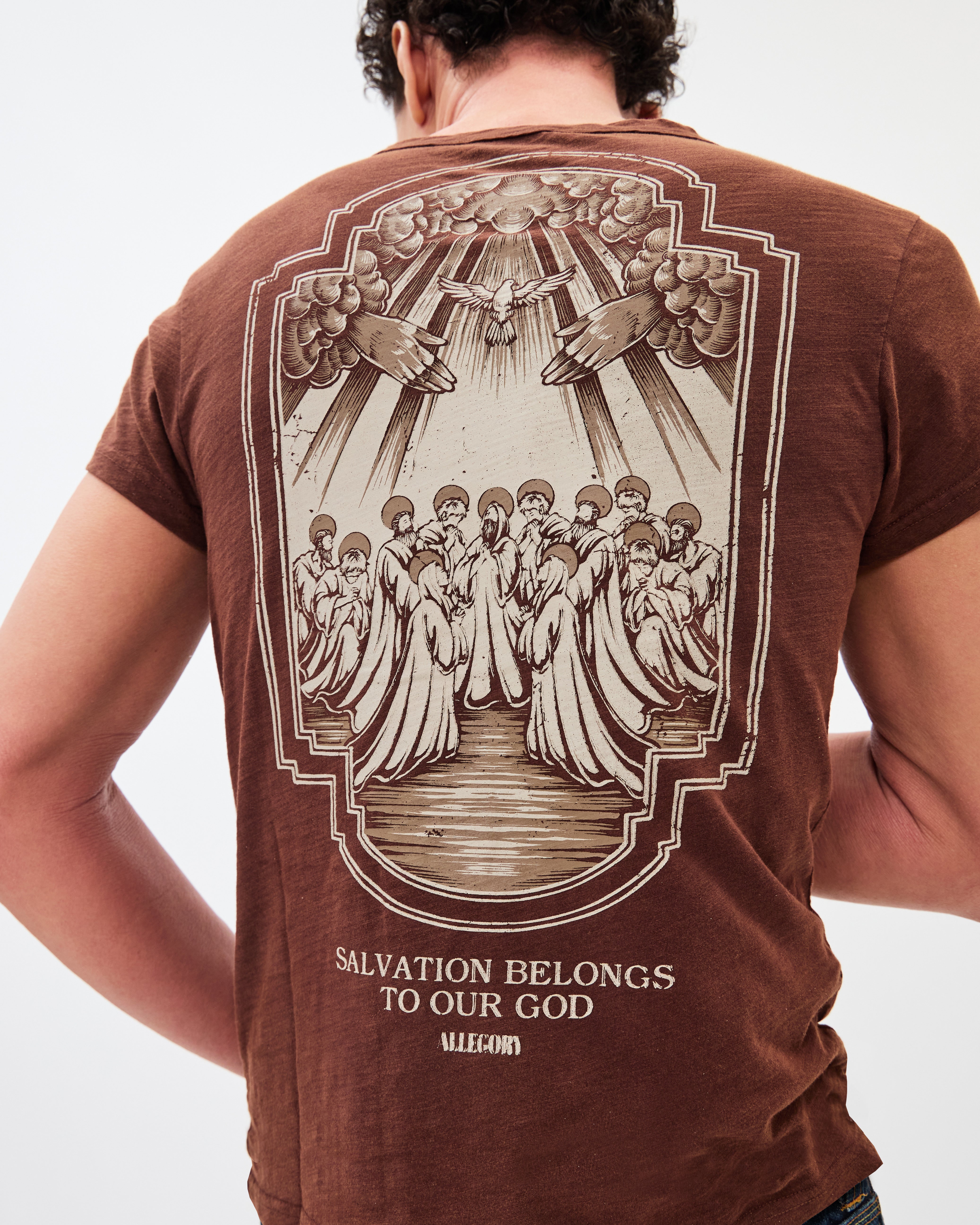 Saved by Grace Classic Tee / Washed Coffee-9