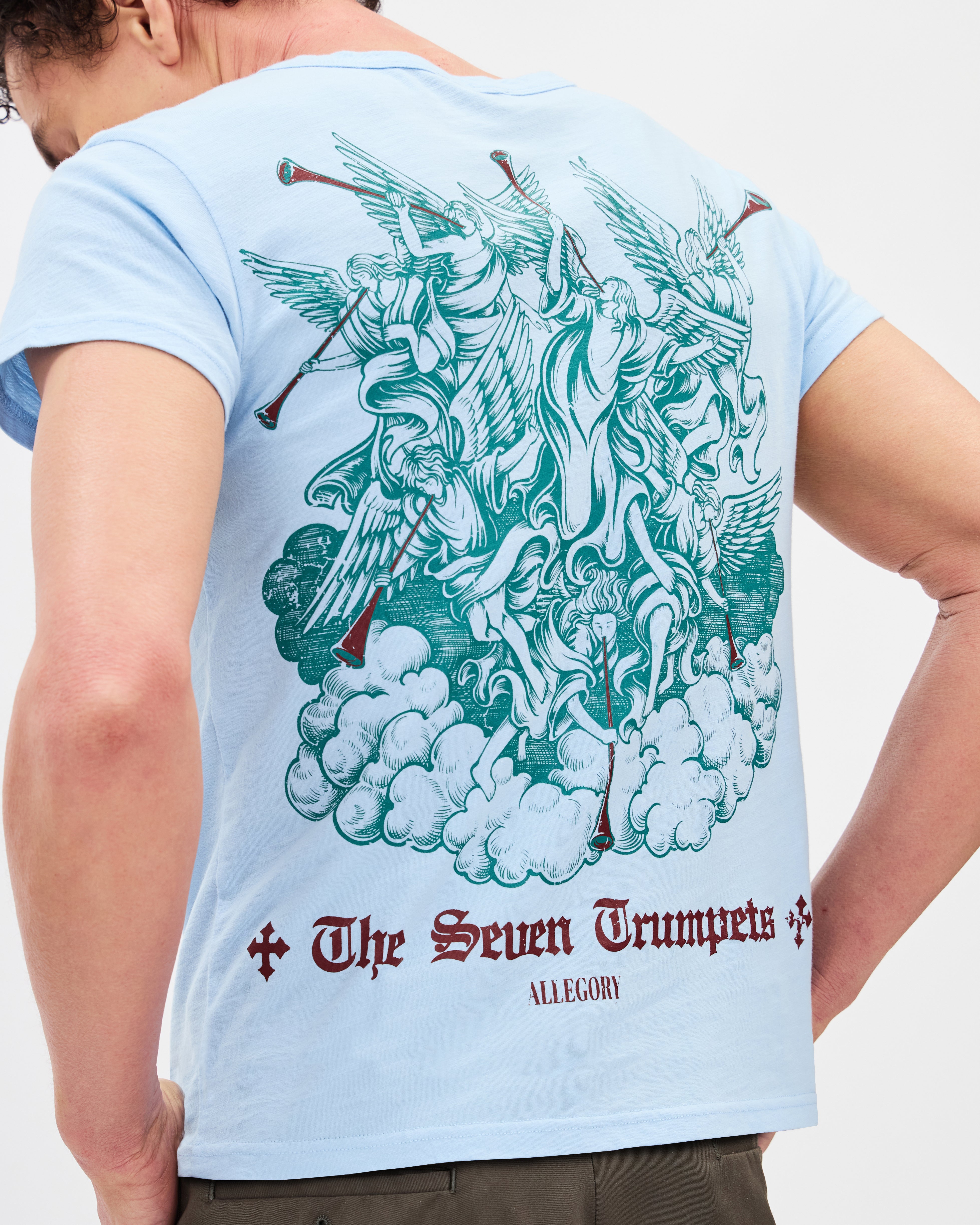 Seven Trumpets Classic Tee / Cloud Blue-9