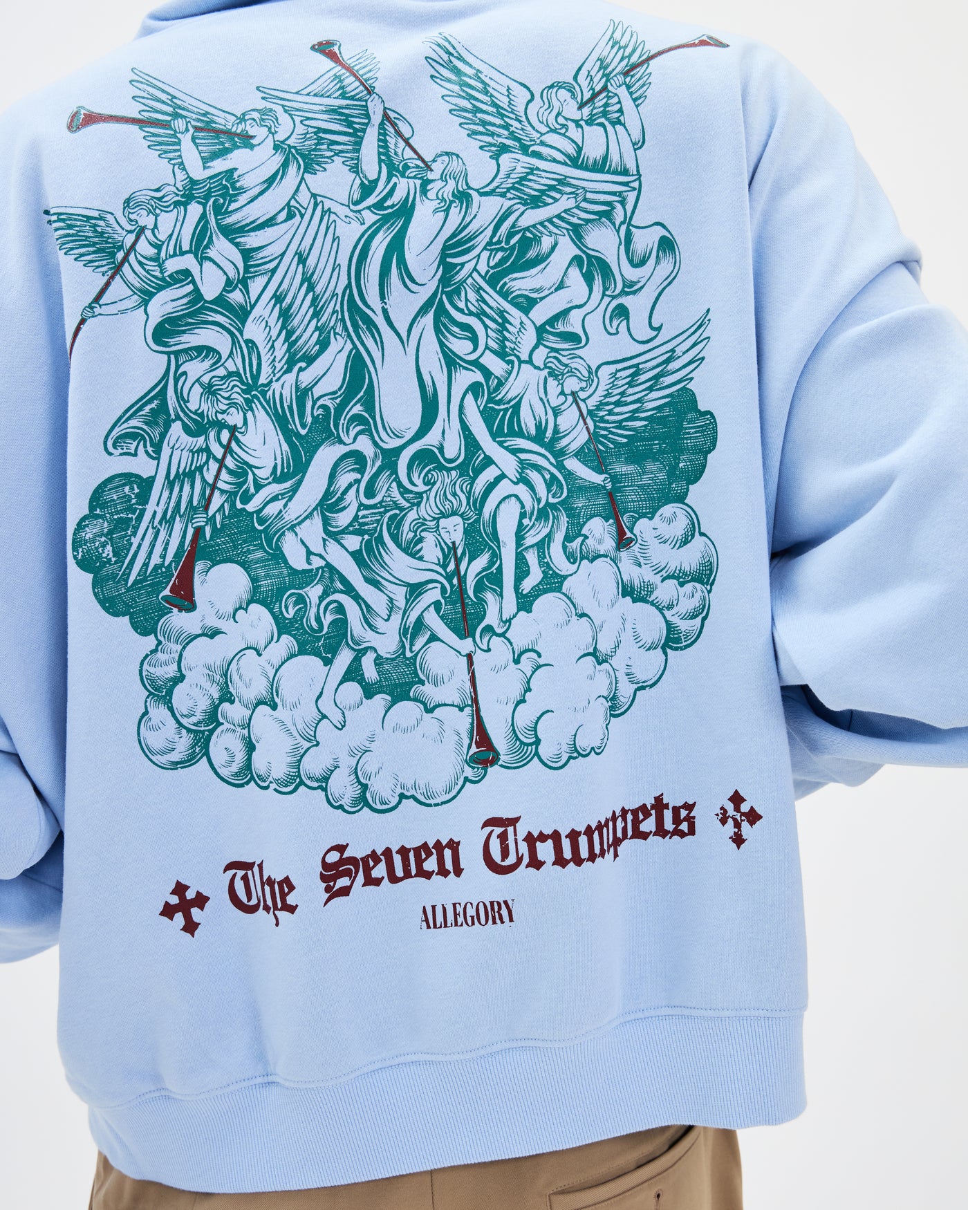 Seven Trumpets Hoodie / Cloud Blue