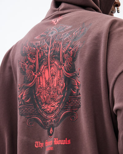 The Seven Bowls Hoodie / Washed Brown