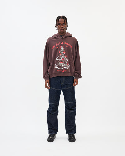 Fall of Babylon Hoodie / Washed Brown