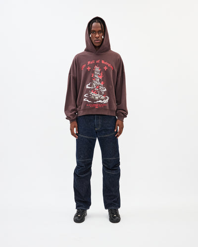 Fall of Babylon Hoodie / Washed Brown