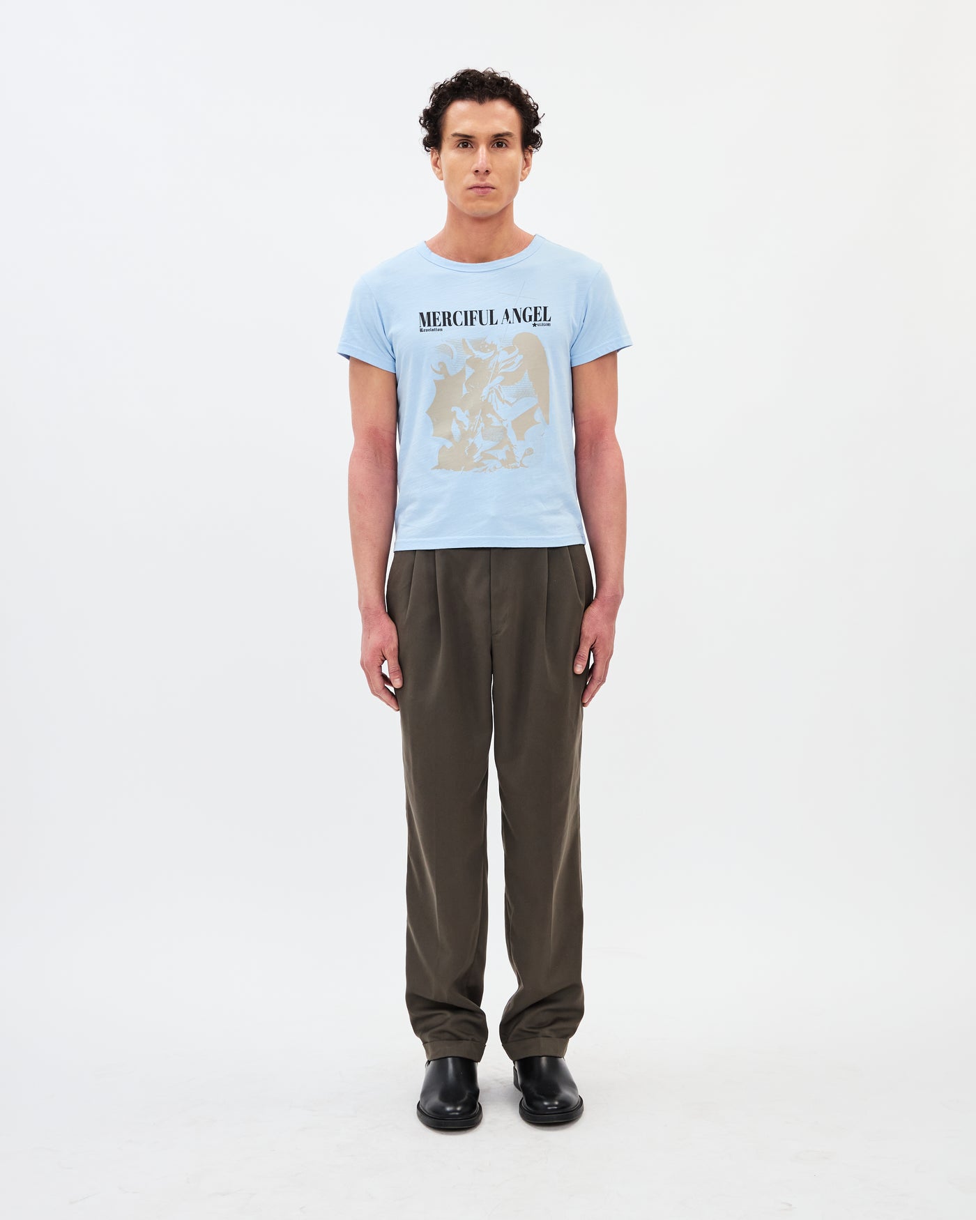Merciful Angel Heritage Tee / Cloud Blue