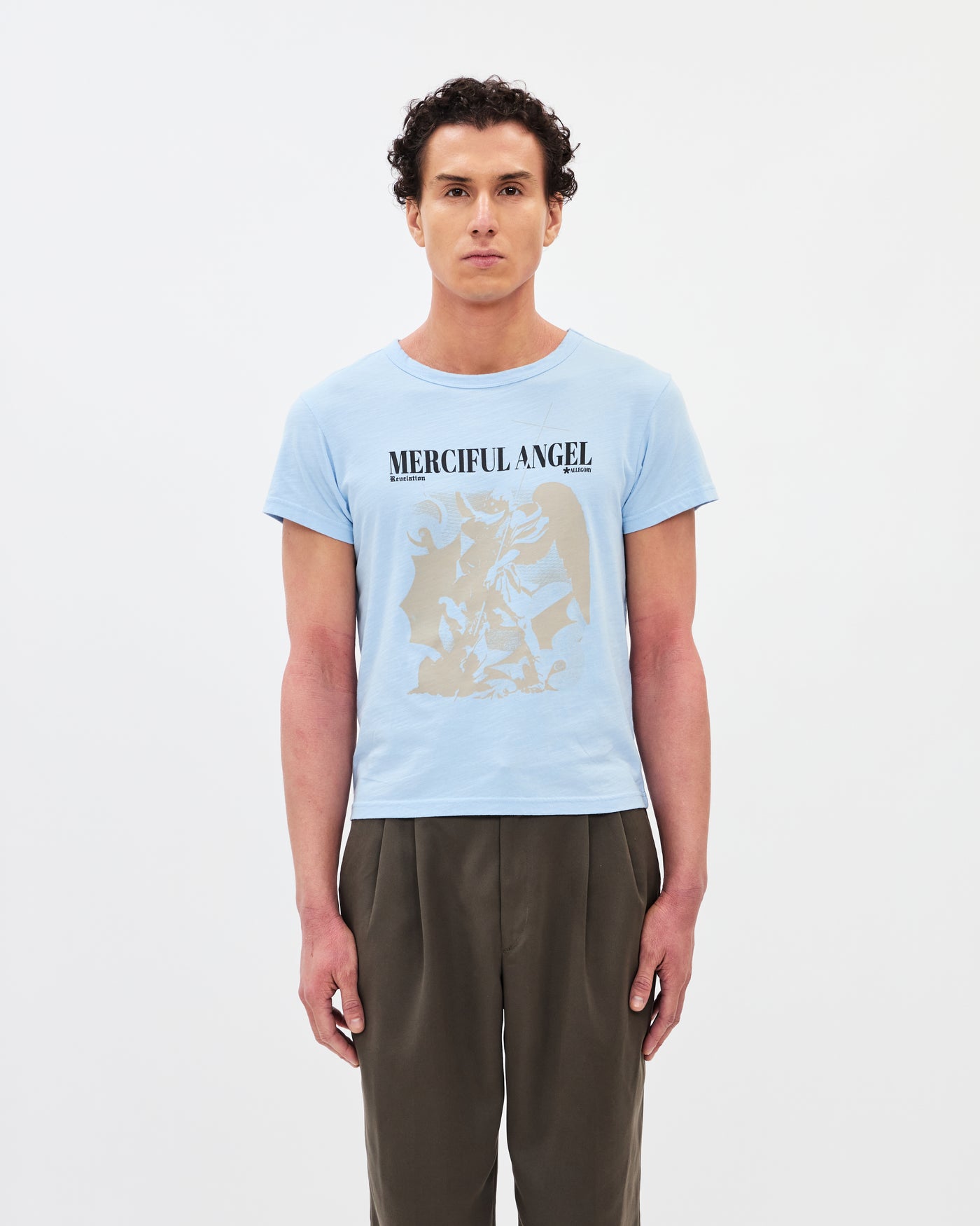 Merciful Angel Heritage Tee / Cloud Blue