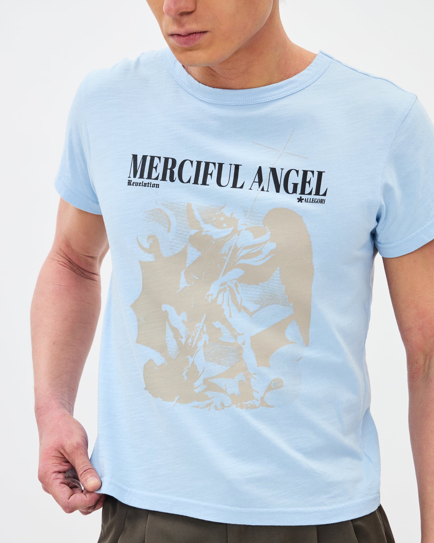 Merciful Angel Heritage Tee / Cloud Blue