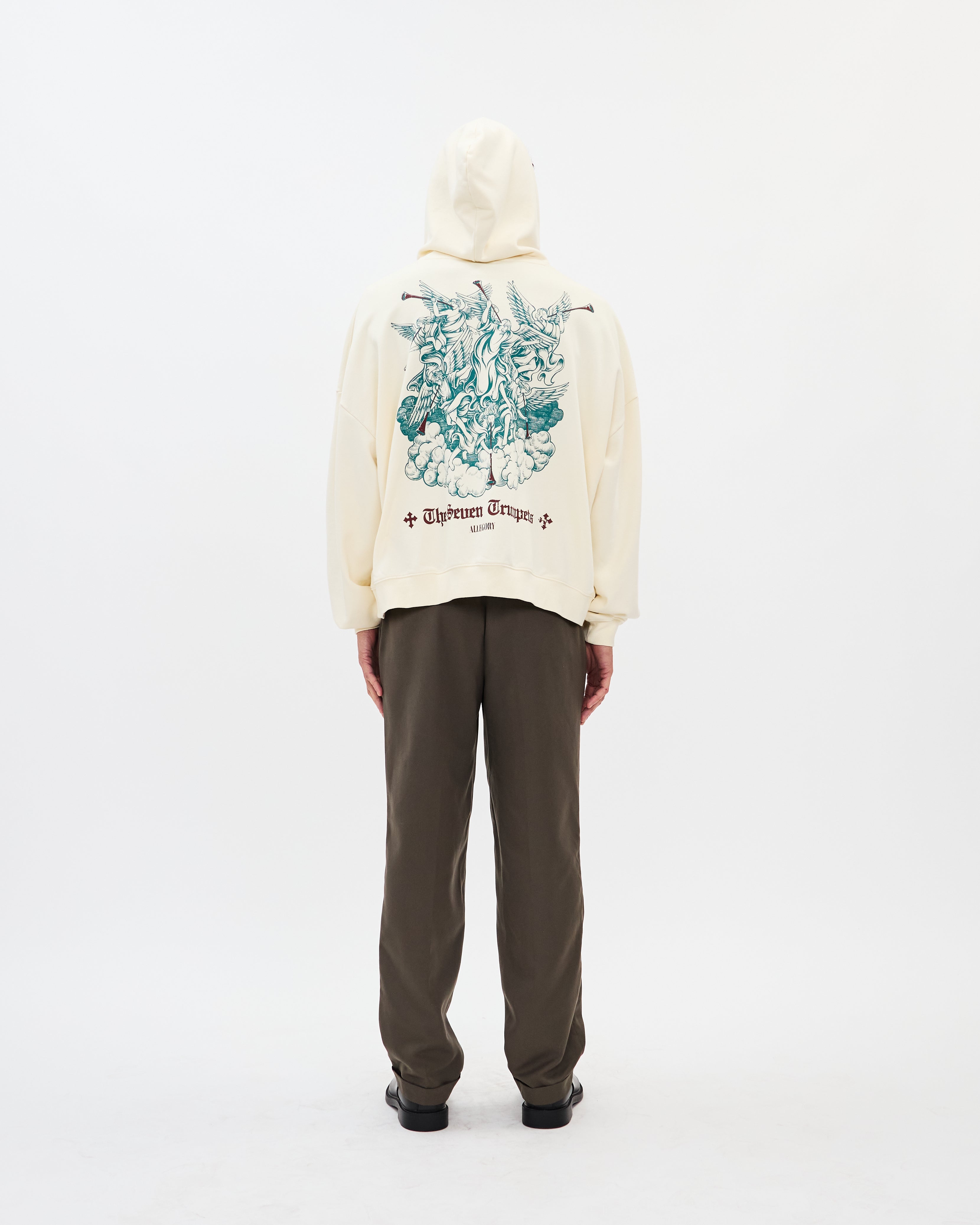 Seven Trumpets Hoodie / Creme-5