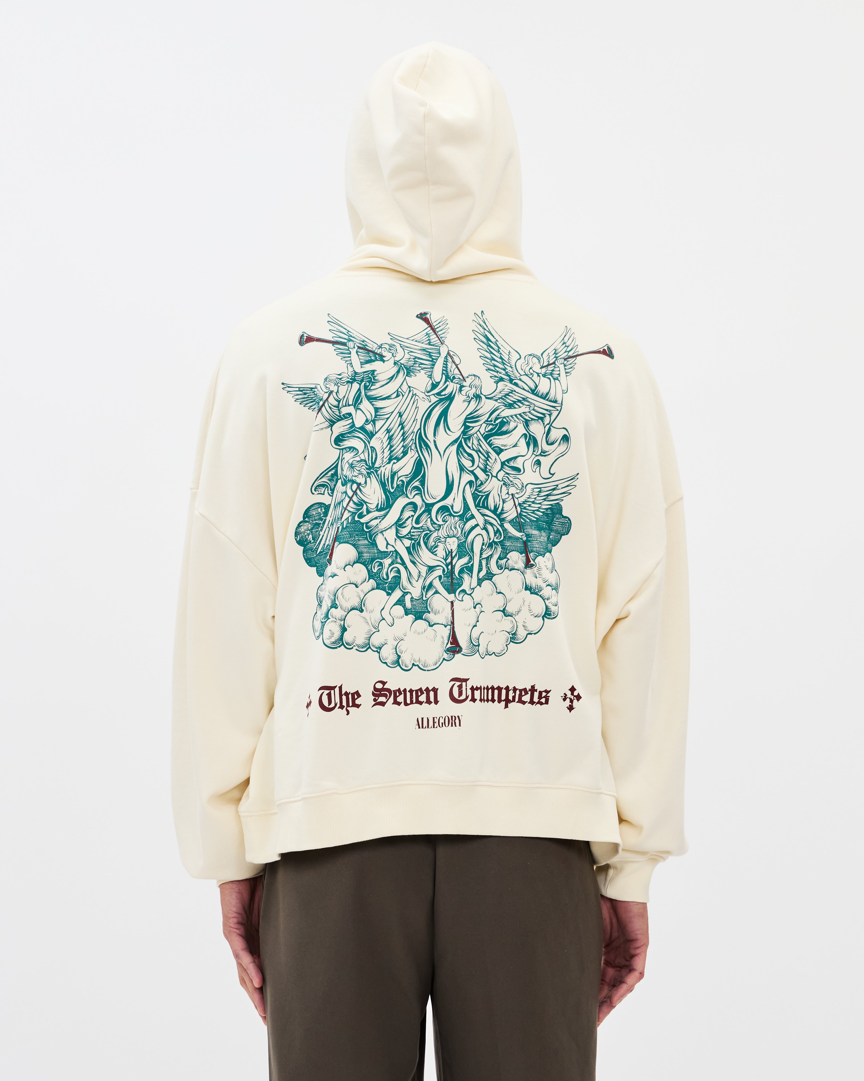 Seven Trumpets Hoodie / Creme-8