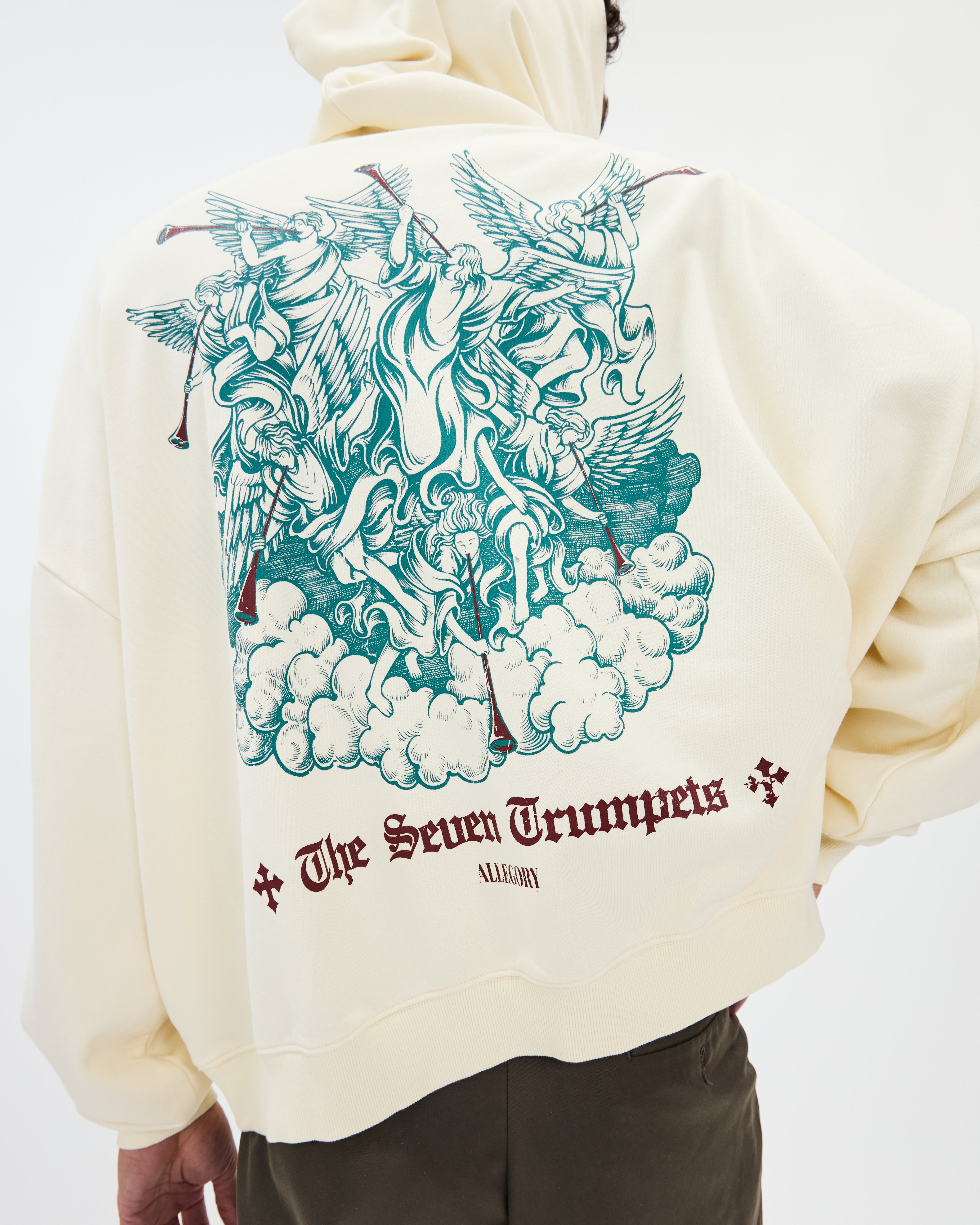 Seven Trumpets Hoodie / Creme-9