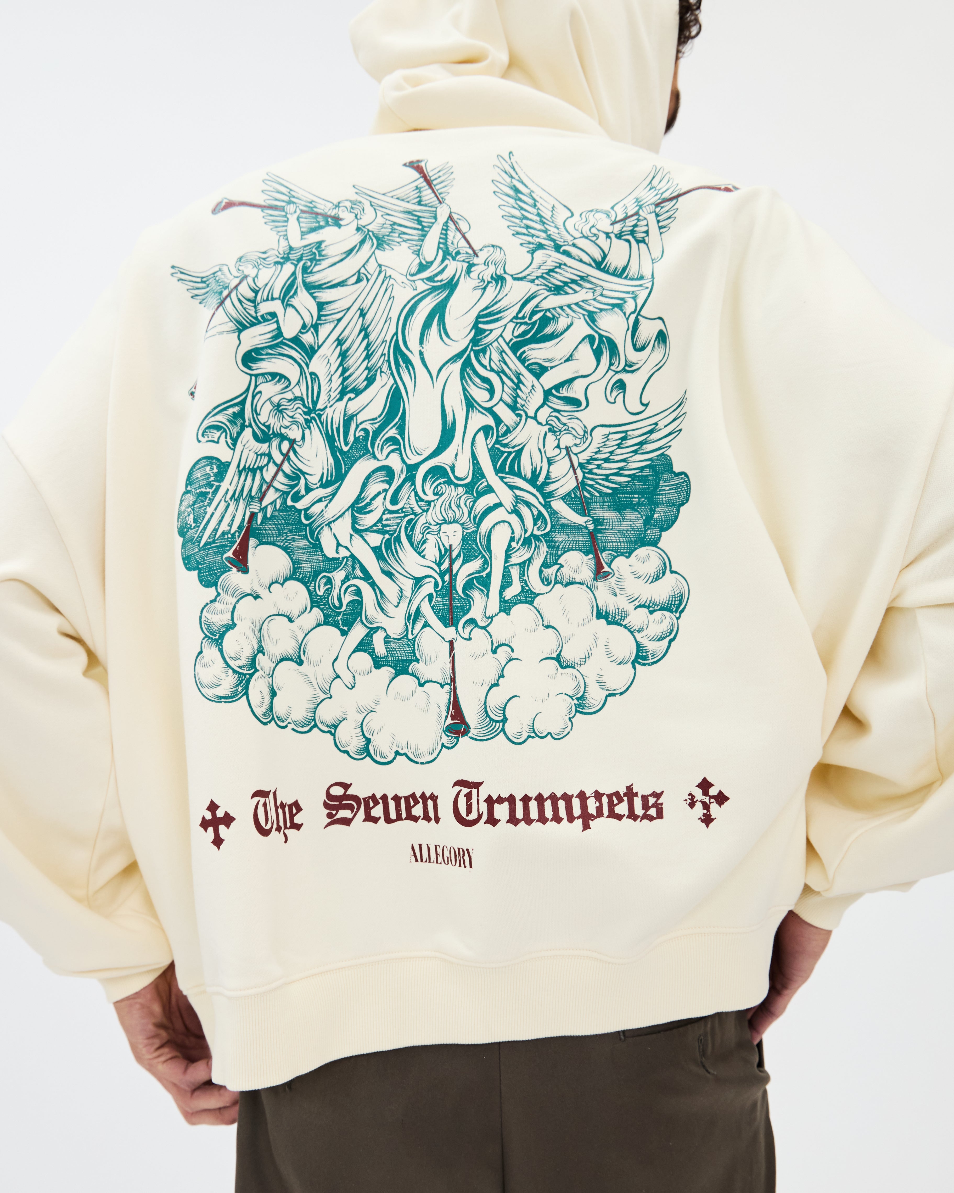 Seven Trumpets Hoodie / Creme-10