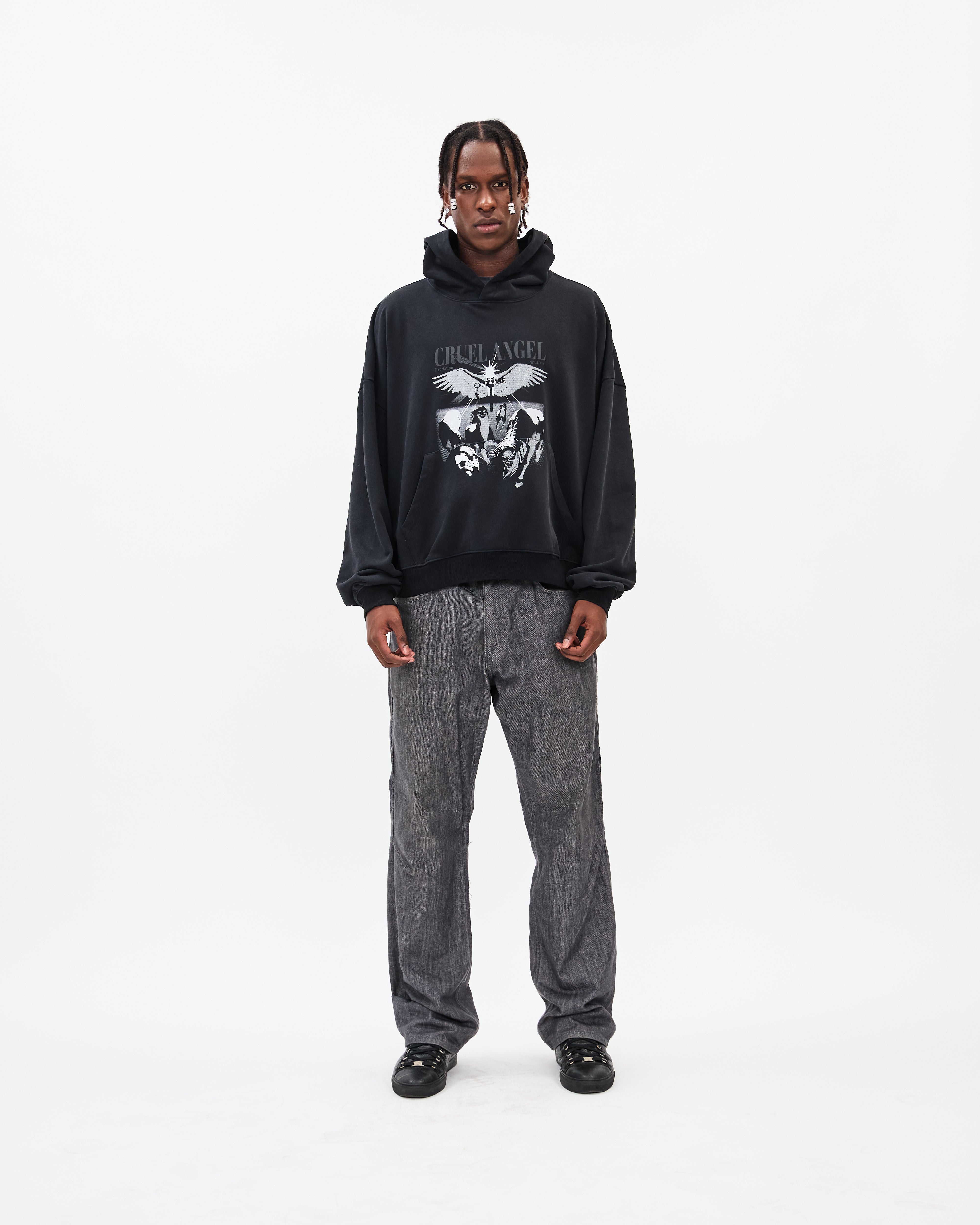 Cruel Angel Hoodie / Washed Grey-2