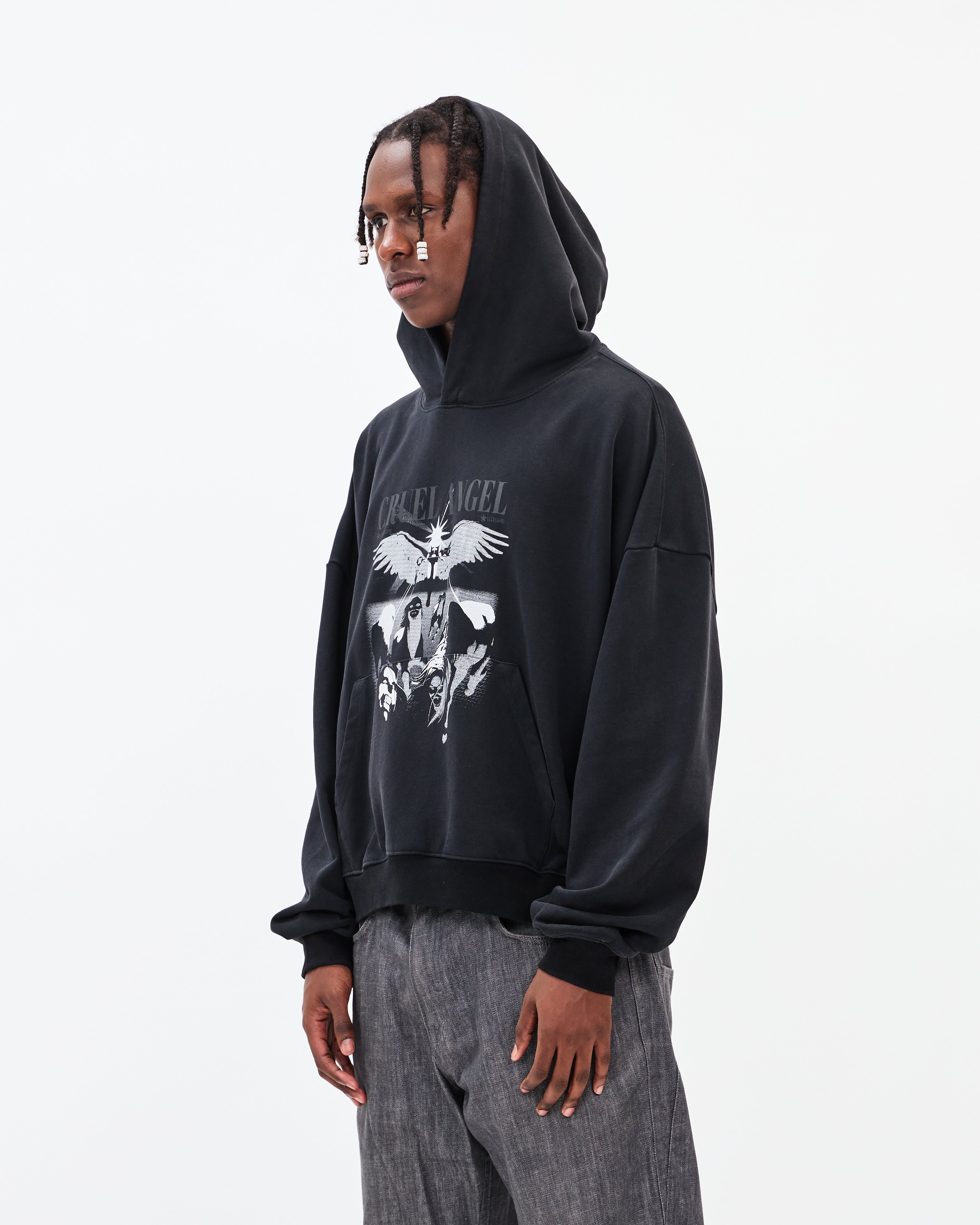 Cruel Angel Hoodie / Washed Grey-5