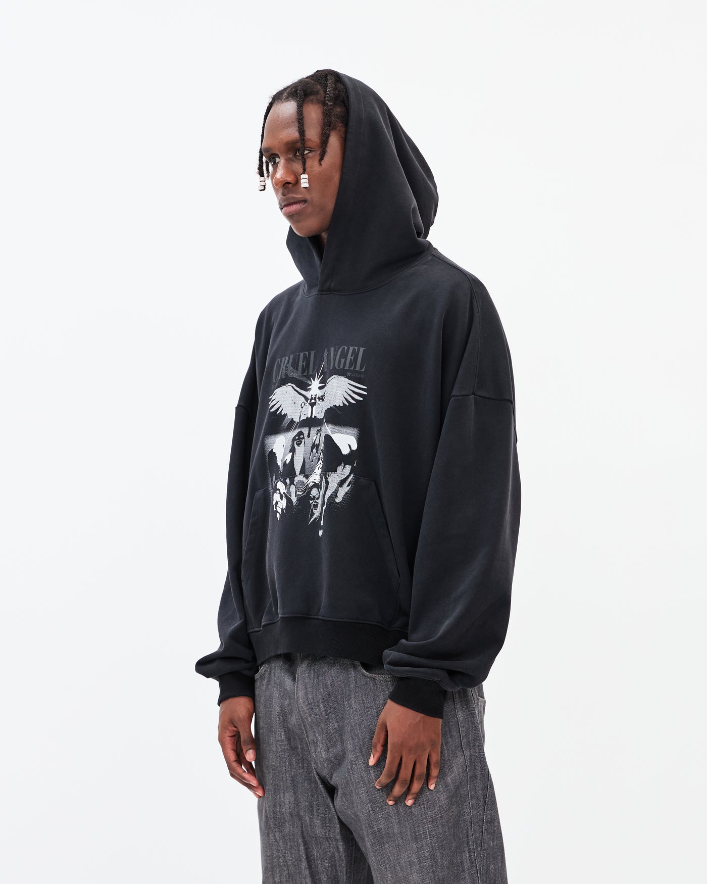 Cruel Angel Hoodie / Washed Grey