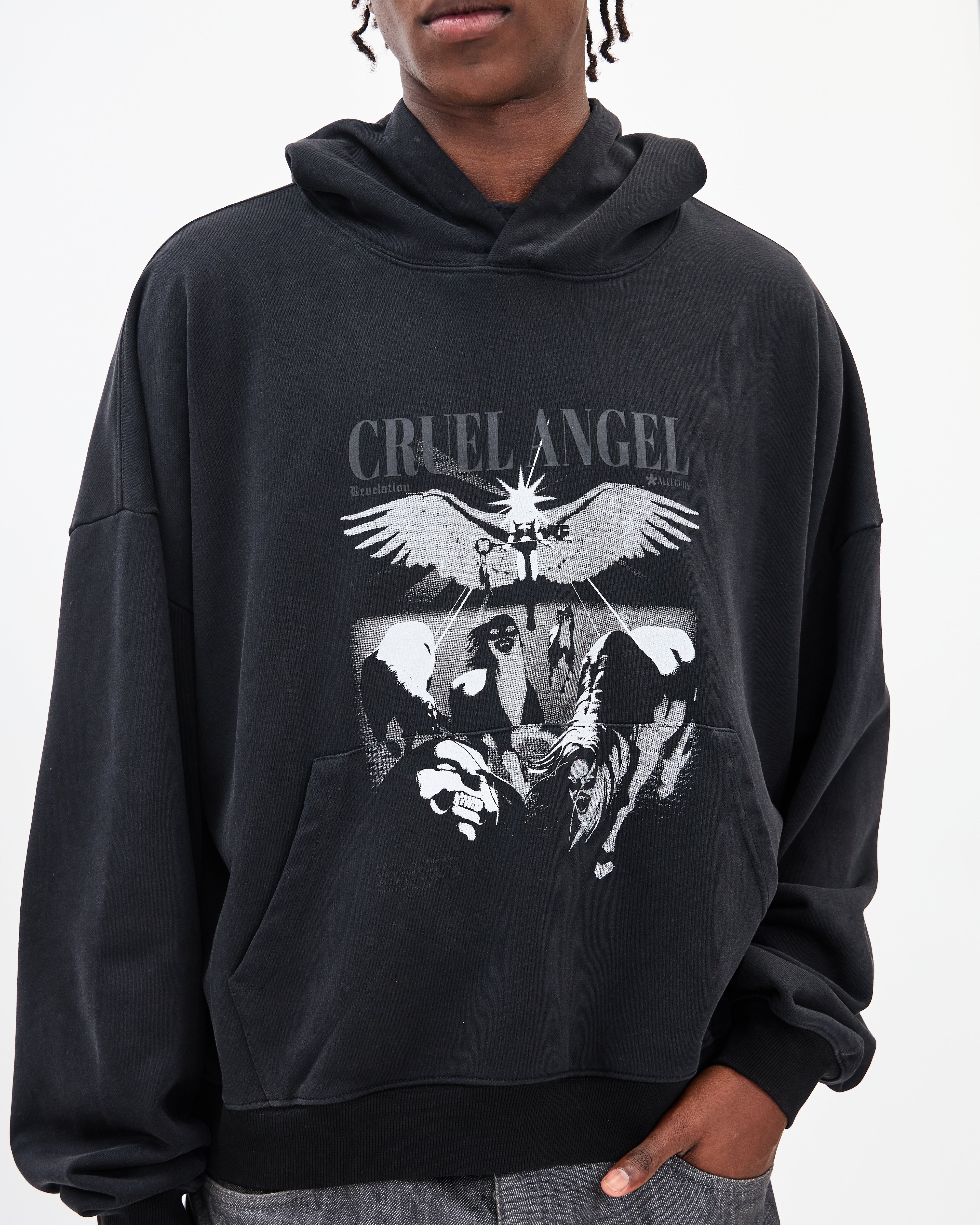 Cruel Angel Hoodie / Washed Grey-8