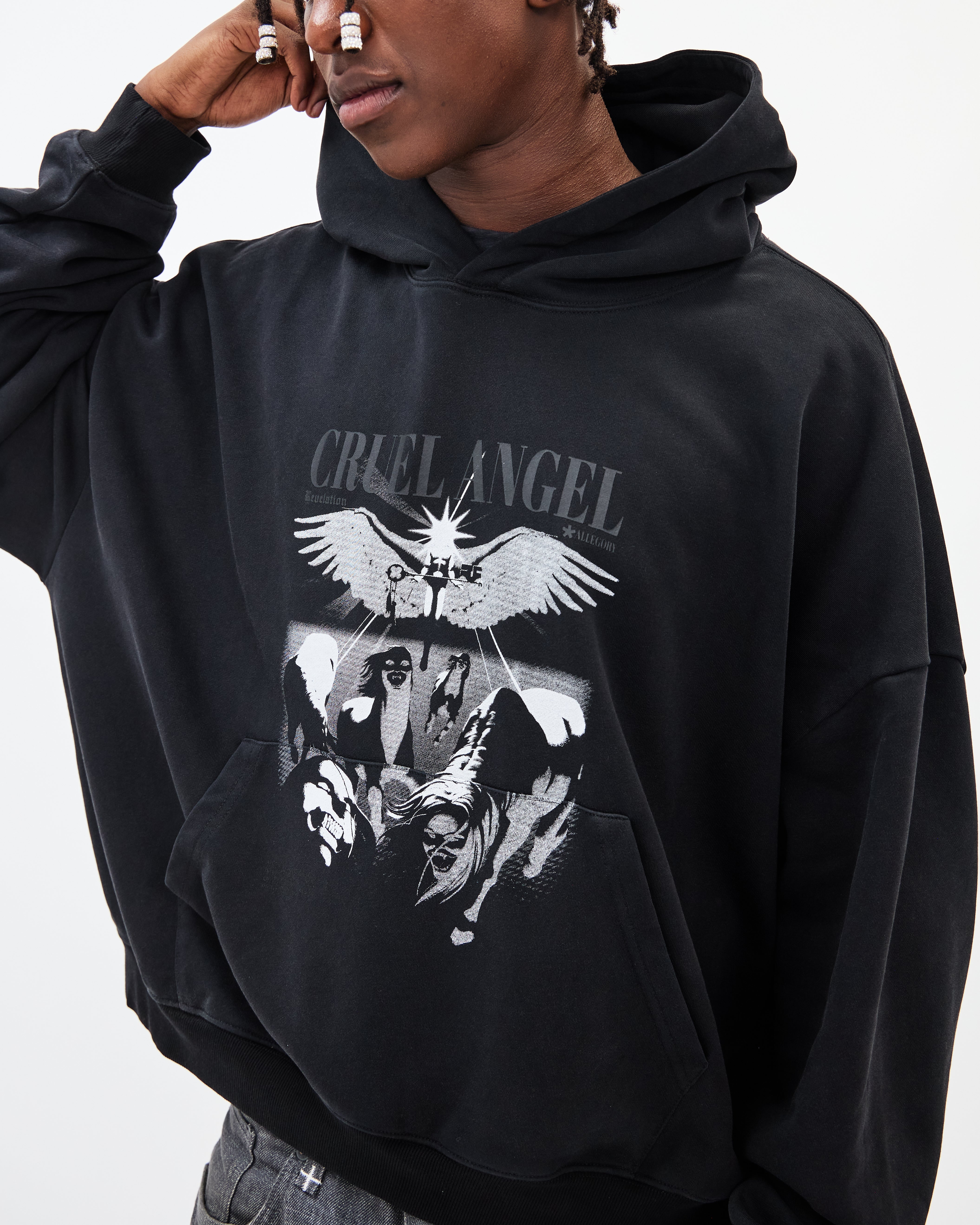 Cruel Angel Hoodie / Washed Grey-7