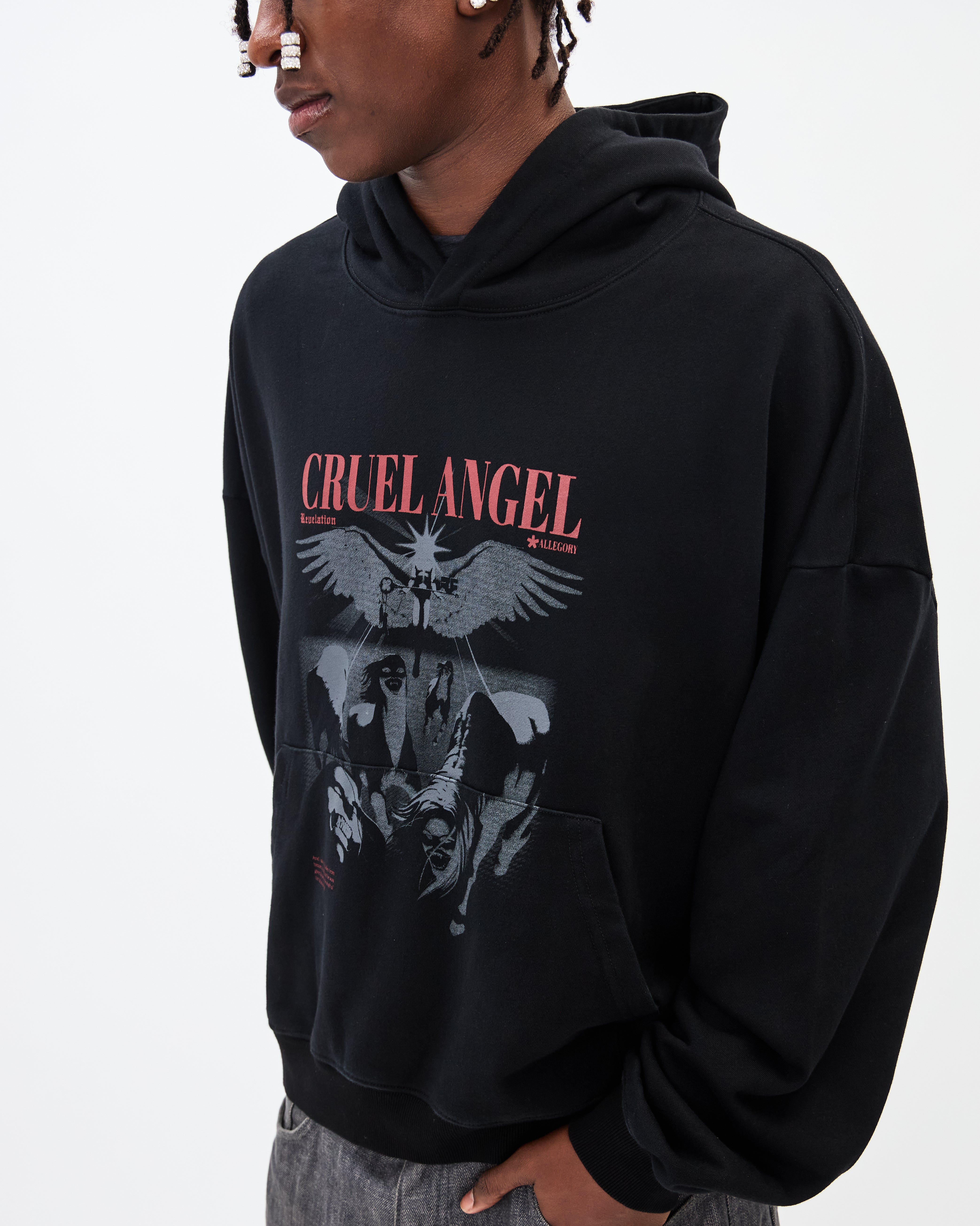 Cruel Angel Hoodie / Black-8