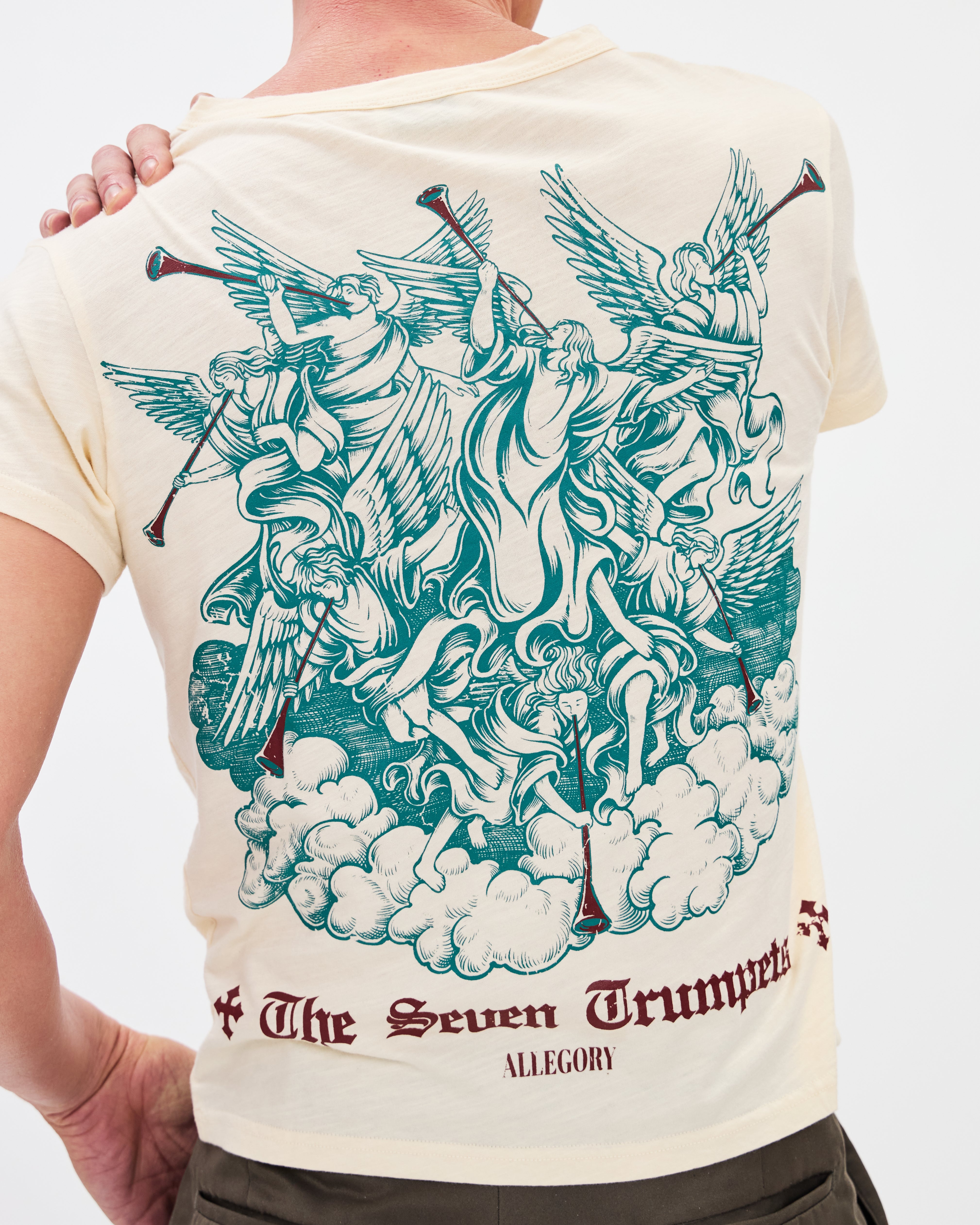 Seven Trumpets Classic Tee / Creme-9