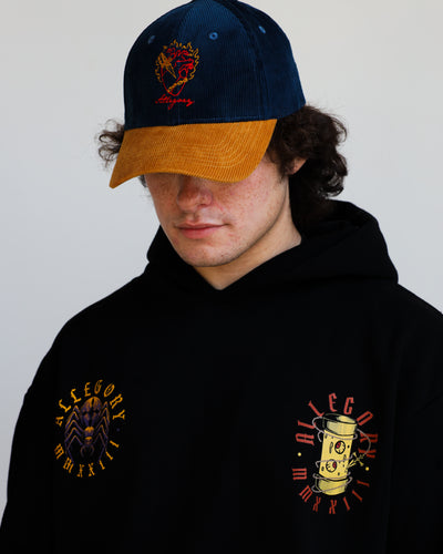 Judgement Chain Premium Corduroy Hat / Navy / Harvest Gold