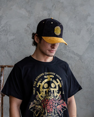 Law Jolly Roger Corduroy Hat / Black / Harvest Gold