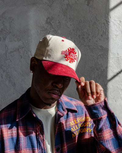 Sun Pirates Corduroy Hat / Cream / Maroon