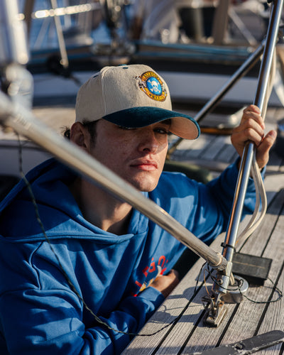 Two Figurehead Going Merry Corduroy Hat / Cream / Bluesteel