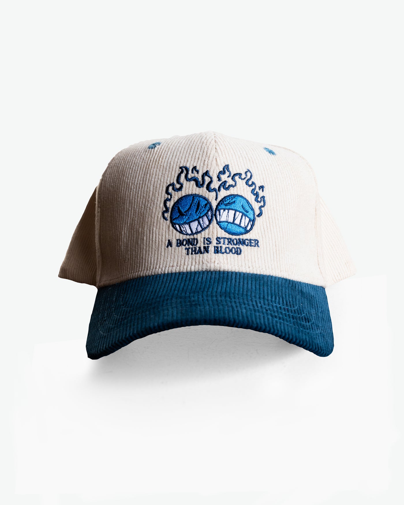 Ace Comedy and Tragedy Corduroy Hat / Cream / Bluesteel