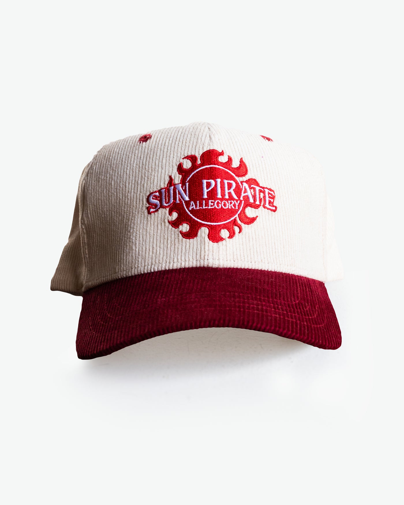 Sun Pirates Corduroy Hat / Cream / Maroon