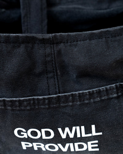God Will Provide Tote Bag / Black