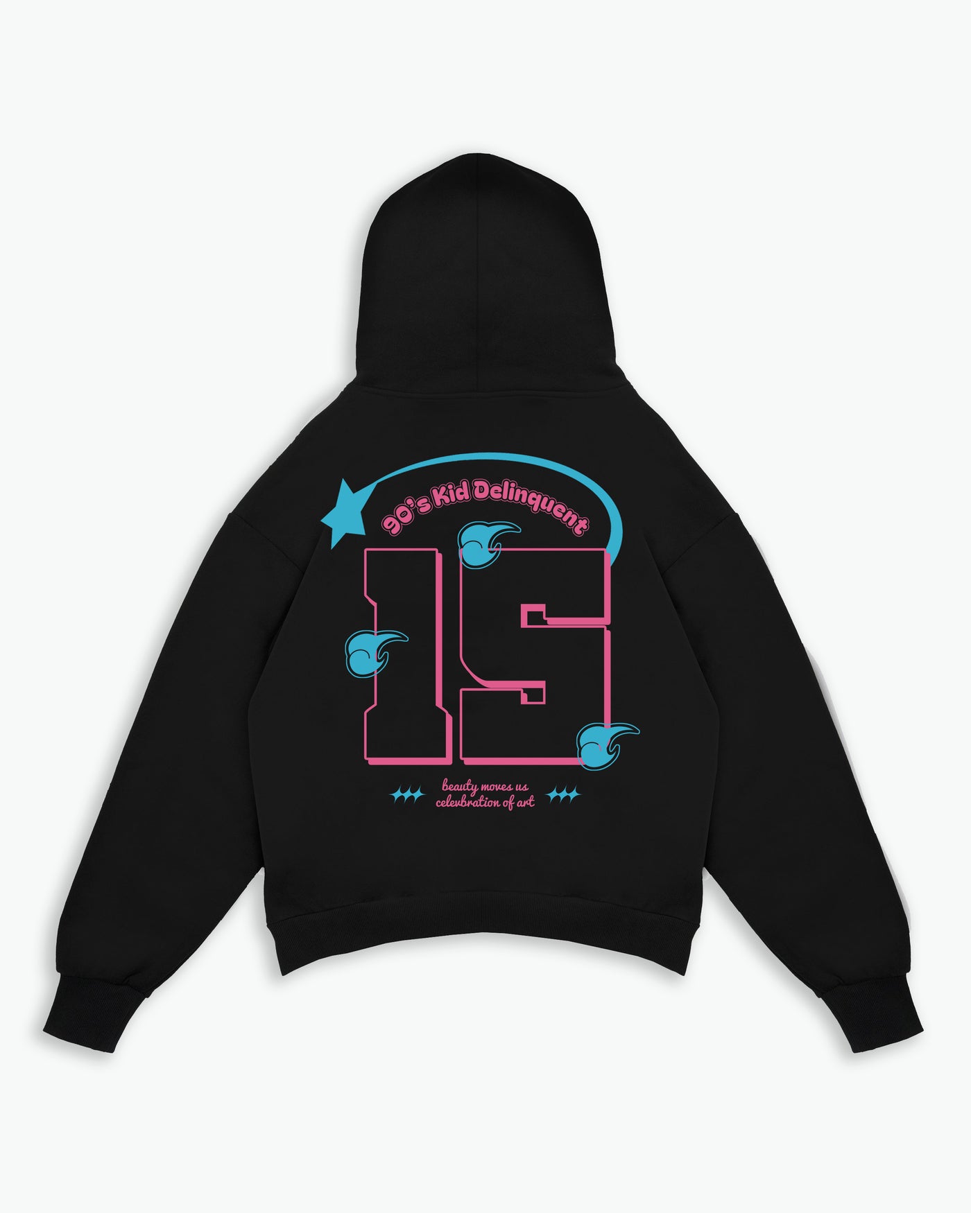 90's Kid Delinquent Hoodie / Black