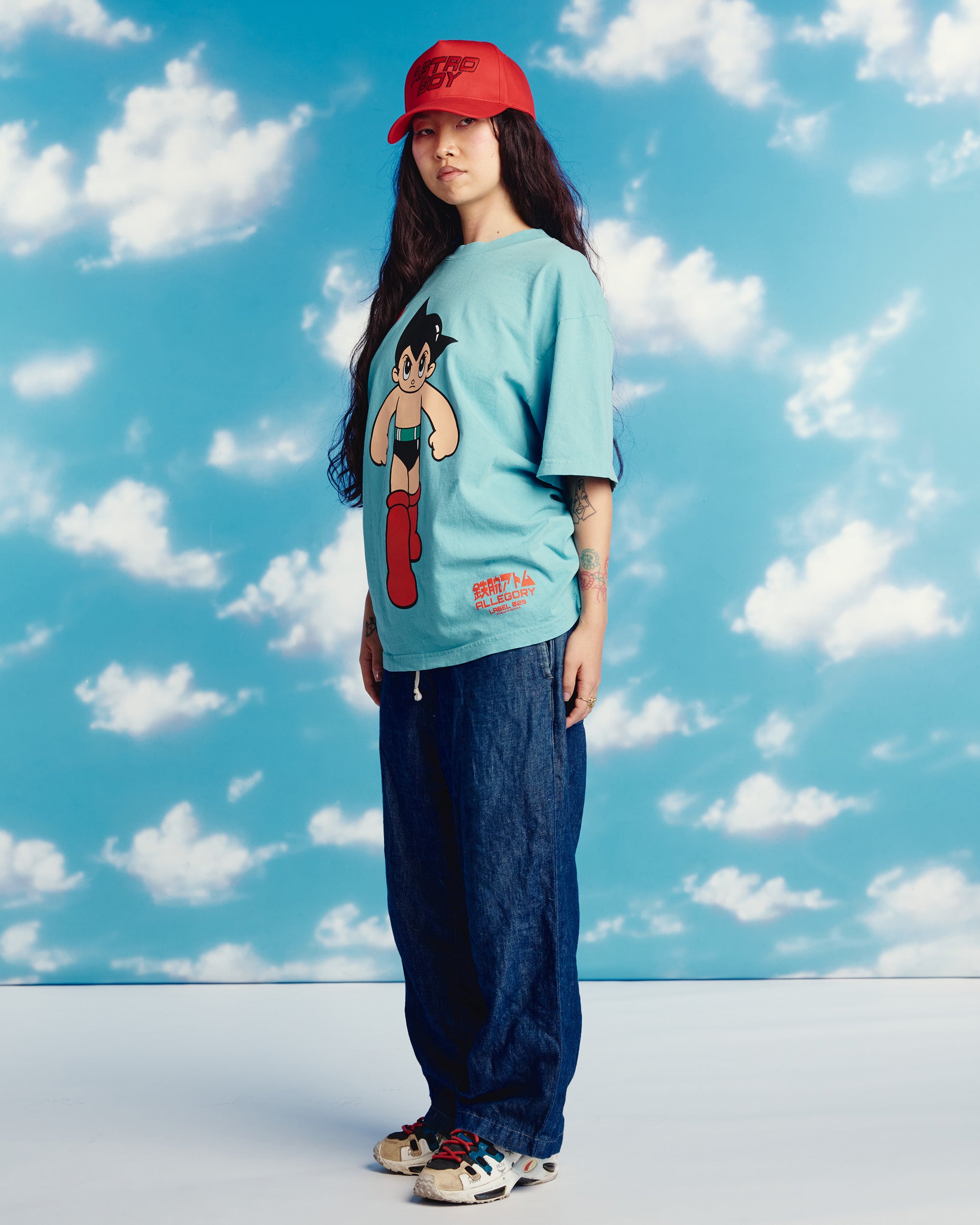 Iron Arm Mighty Atom Tee For Astro Boy / Sky Blue-6