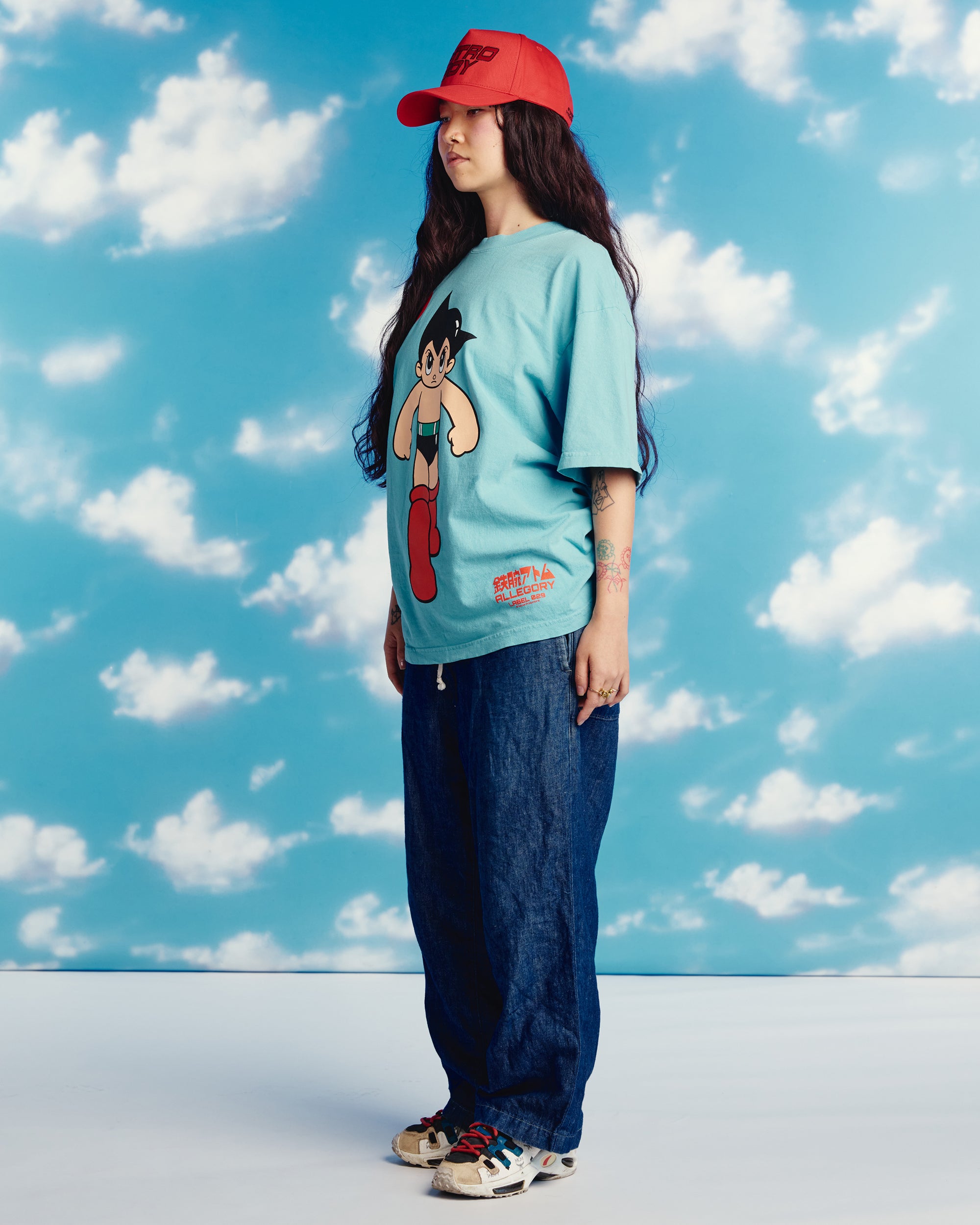 Iron Arm Mighty Atom Tee For Astro Boy / Sky Blue-8