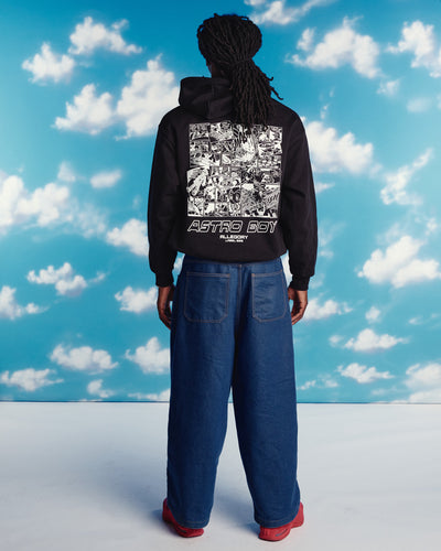 Manga Panel Hoodie For Astro Boy / Black