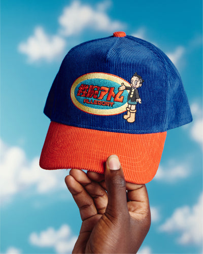 School Boy Mighty Atom Corduroy Hat For Astro Boy™ / Cobalt Blue / Terracotta Red