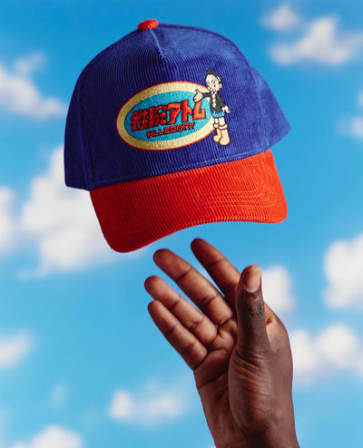 School Boy Mighty Atom Corduroy Hat For Astro Boy™ / Cobalt Blue / Terracotta Red
