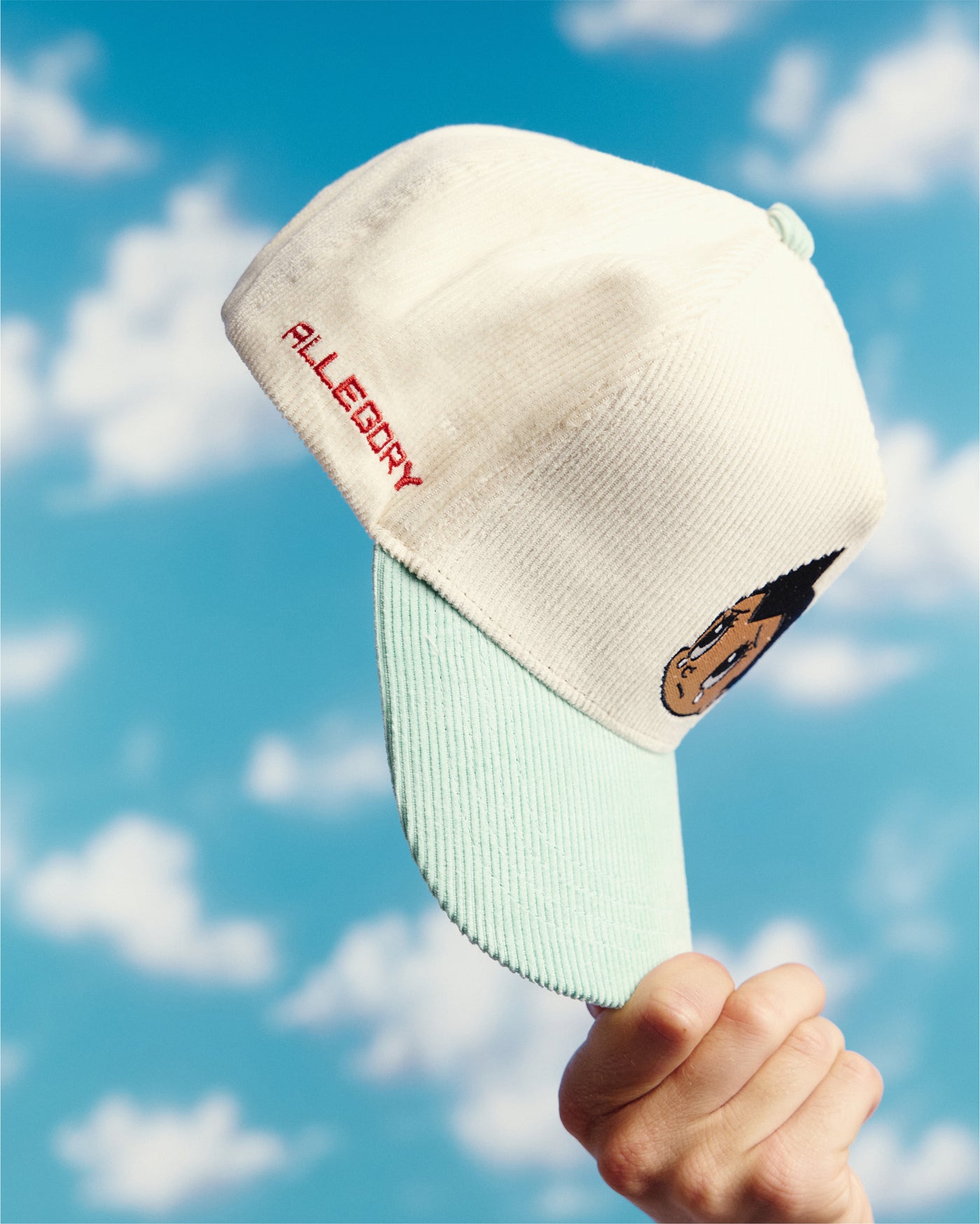 Tears of Atom Corduroy Hat For Astro Boy / Cream / Teal