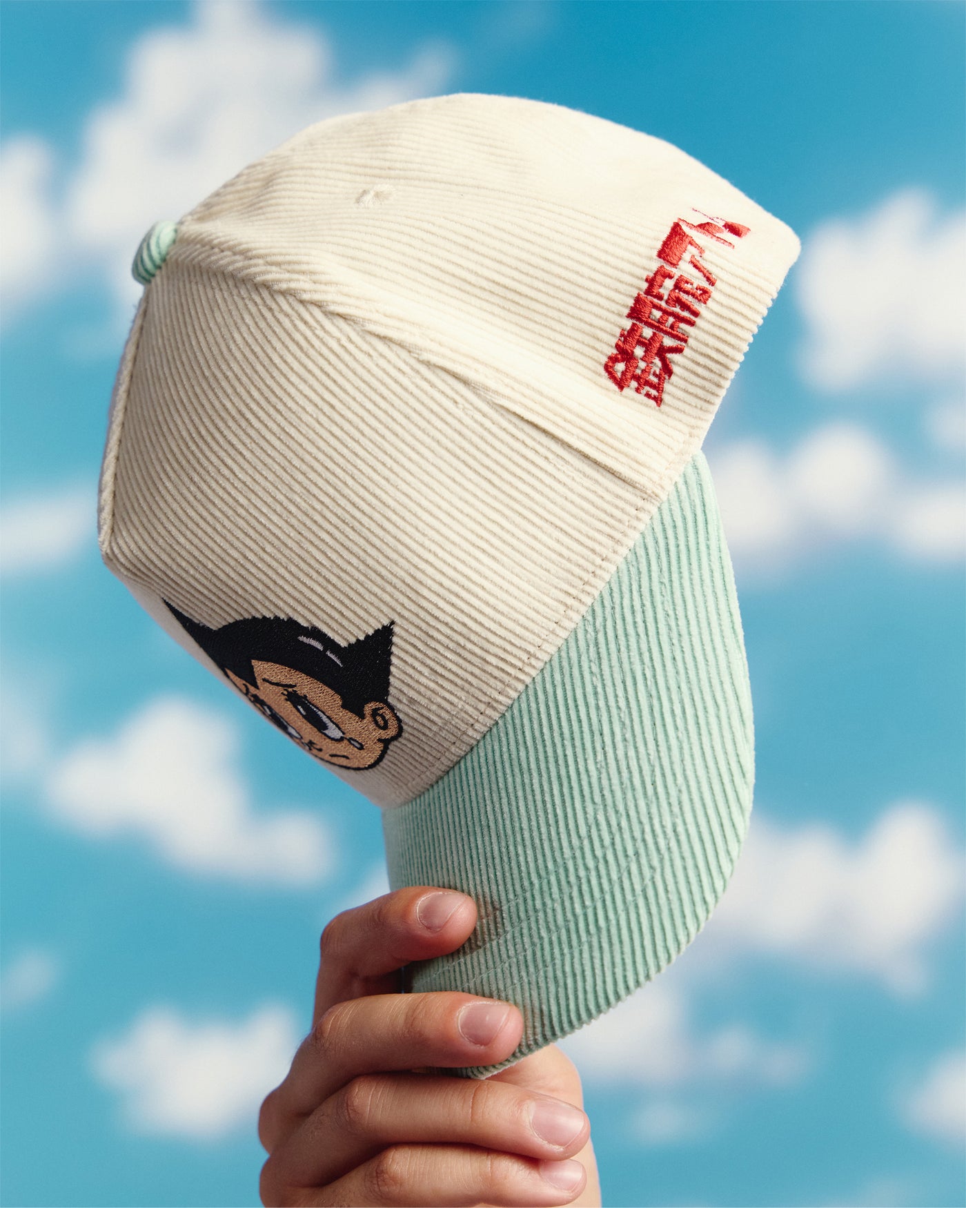 Tears of Atom Corduroy Hat For Astro Boy / Cream / Teal