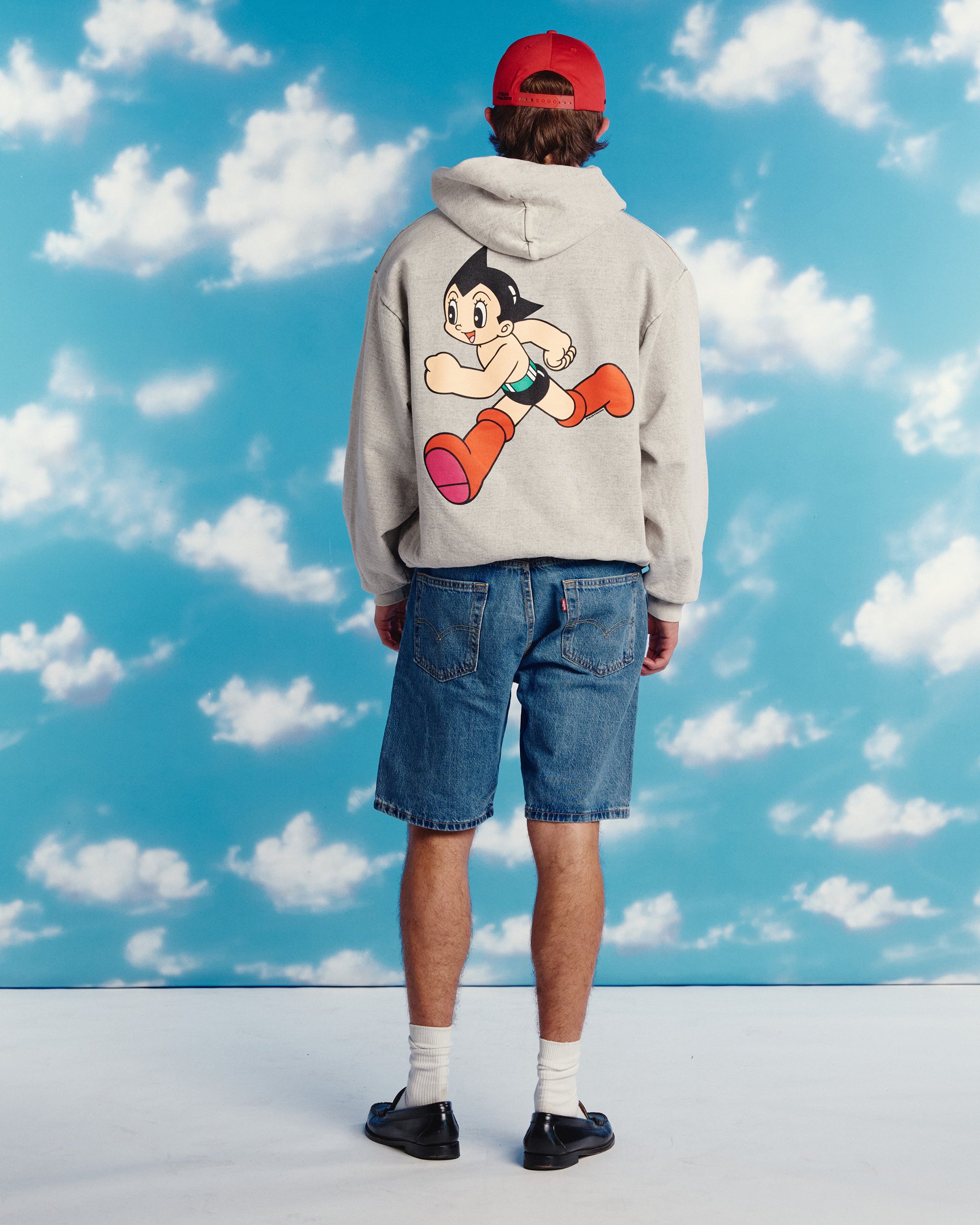 Big Red Boots Hoodie For Astro Boy / Washed Stone-6