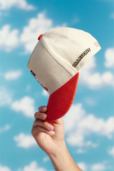 Retro Little Robot Corduroy Hat For Astro Boy™ / Cream / Terracotta Red