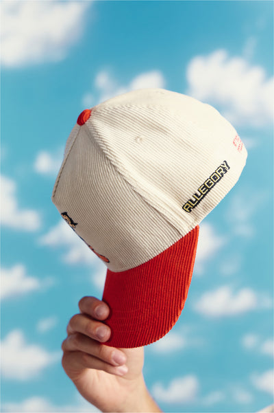Retro Little Robot Corduroy Hat For Astro Boy™ / Cream / Terracotta Red