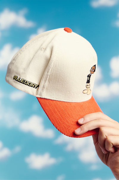 Retro Little Robot Corduroy Hat For Astro Boy™ / Cream / Terracotta Red